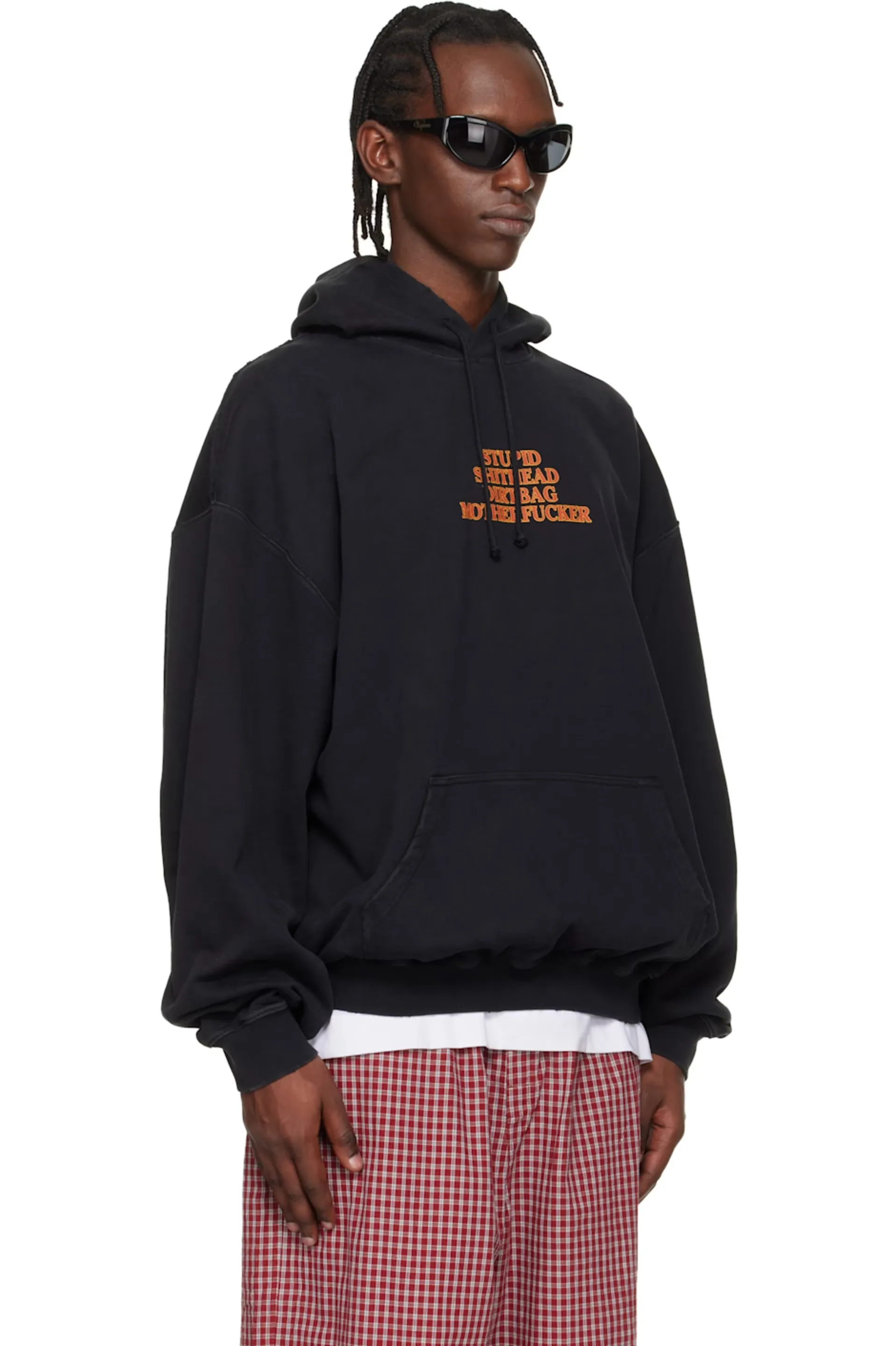 Logo Print Washed Cotton-Jersey Hoodie D23012726 — view 6