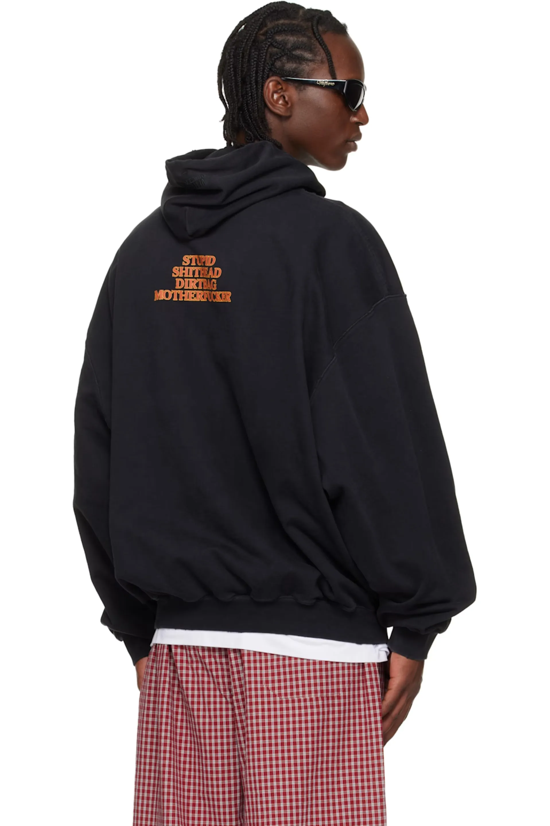 Logo Print Washed Cotton-Jersey Hoodie D23012726 — view 7