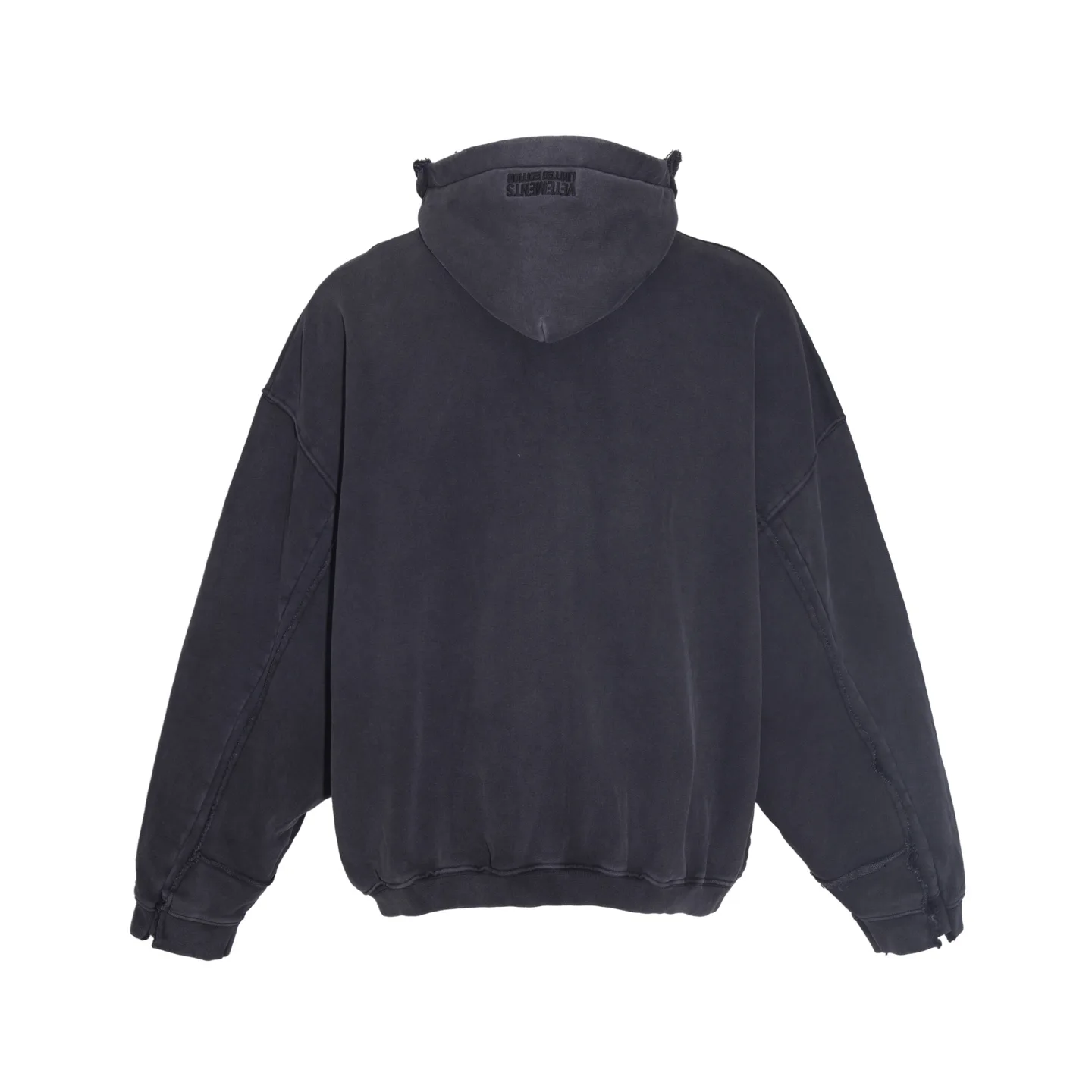 Panelled Washed Cotton Zip-Up Hoodie D36012748 — view 11