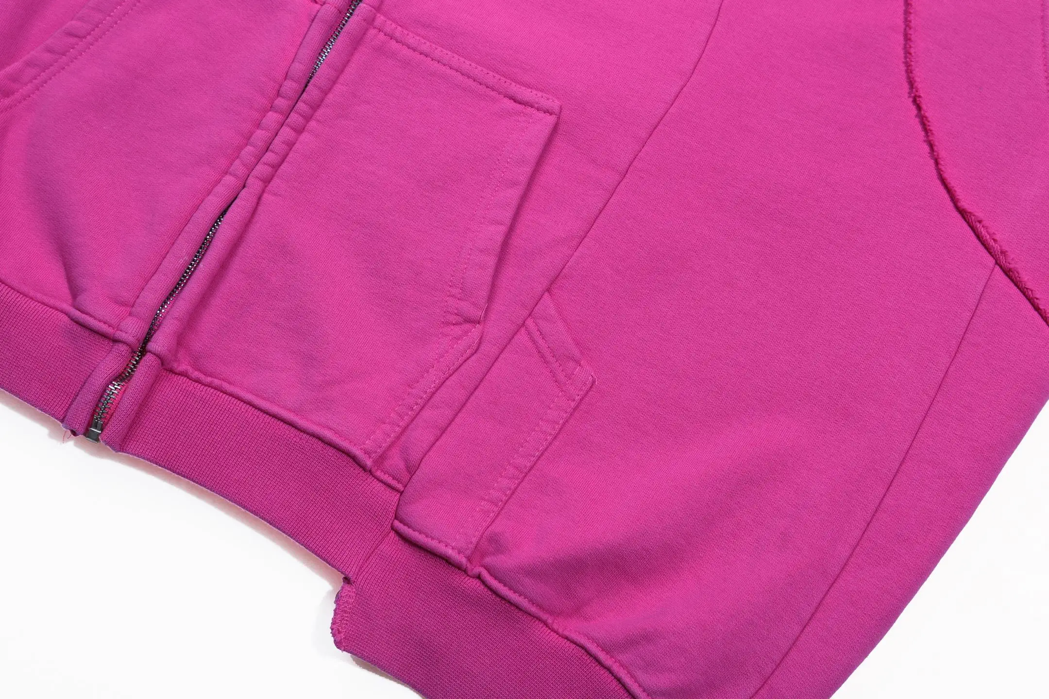 Panelled Washed Cotton Zip-Up Hoodie D36012748 — view 21