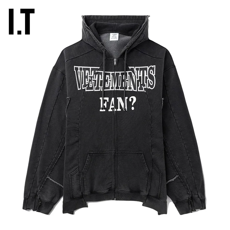 Logo-Print Panelled Washed Cotton Zip-Up Hoodie D37012747