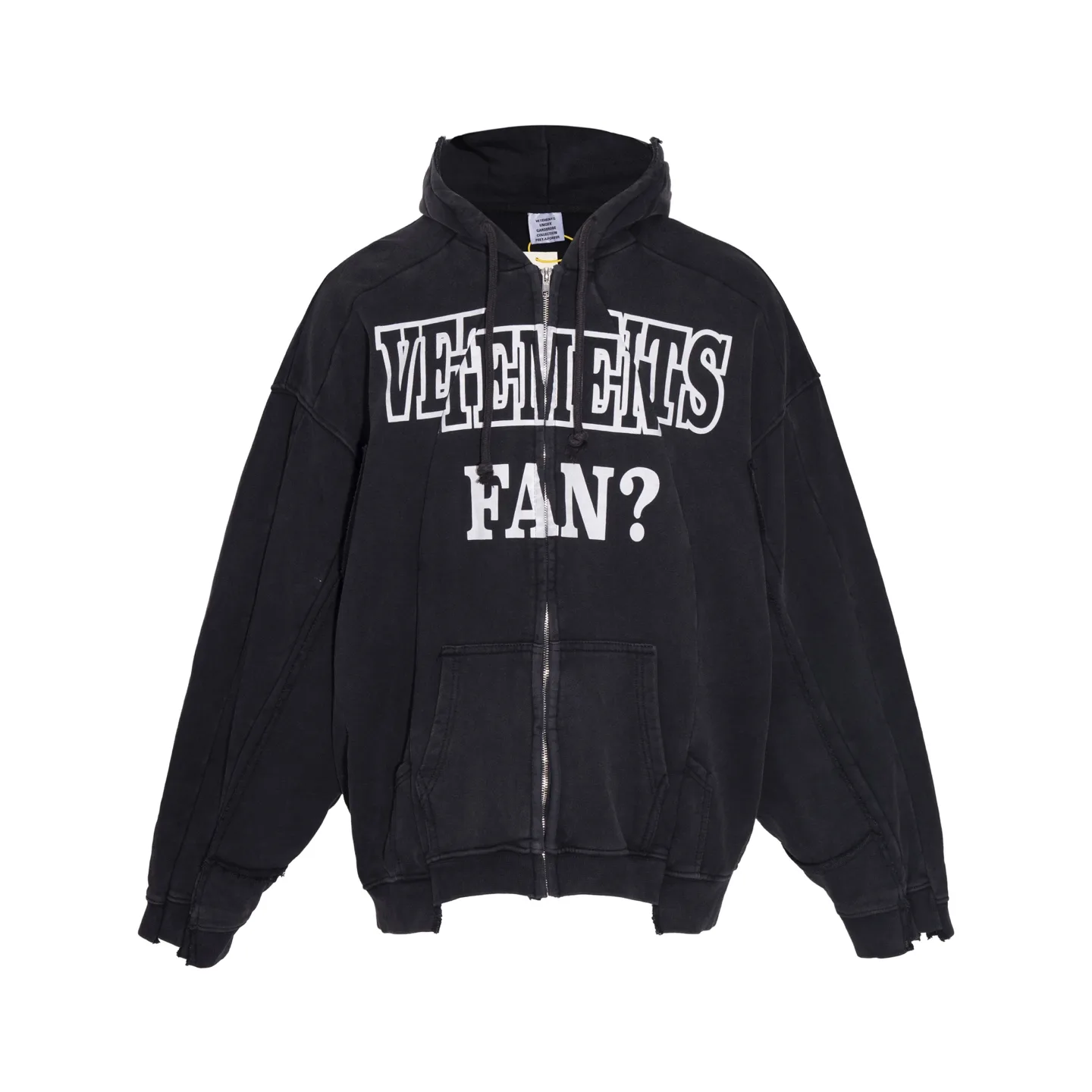 Logo-Print Panelled Washed Cotton Zip-Up Hoodie D37012747 — view 11