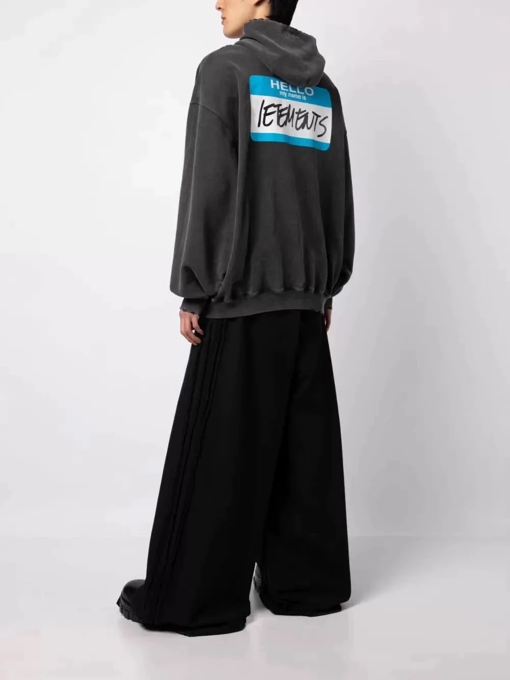 Logo-Print Distressed Cotton-Jersey Zip-Up Hoodie D28812746 — view 3