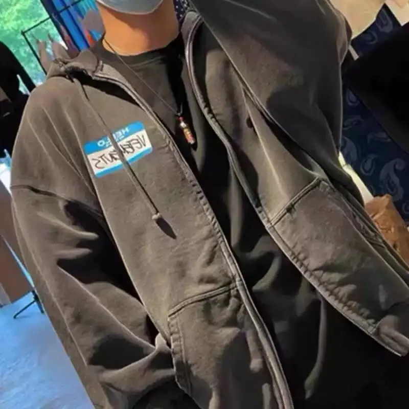 Logo-Print Distressed Cotton-Jersey Zip-Up Hoodie D28812746 — view 4