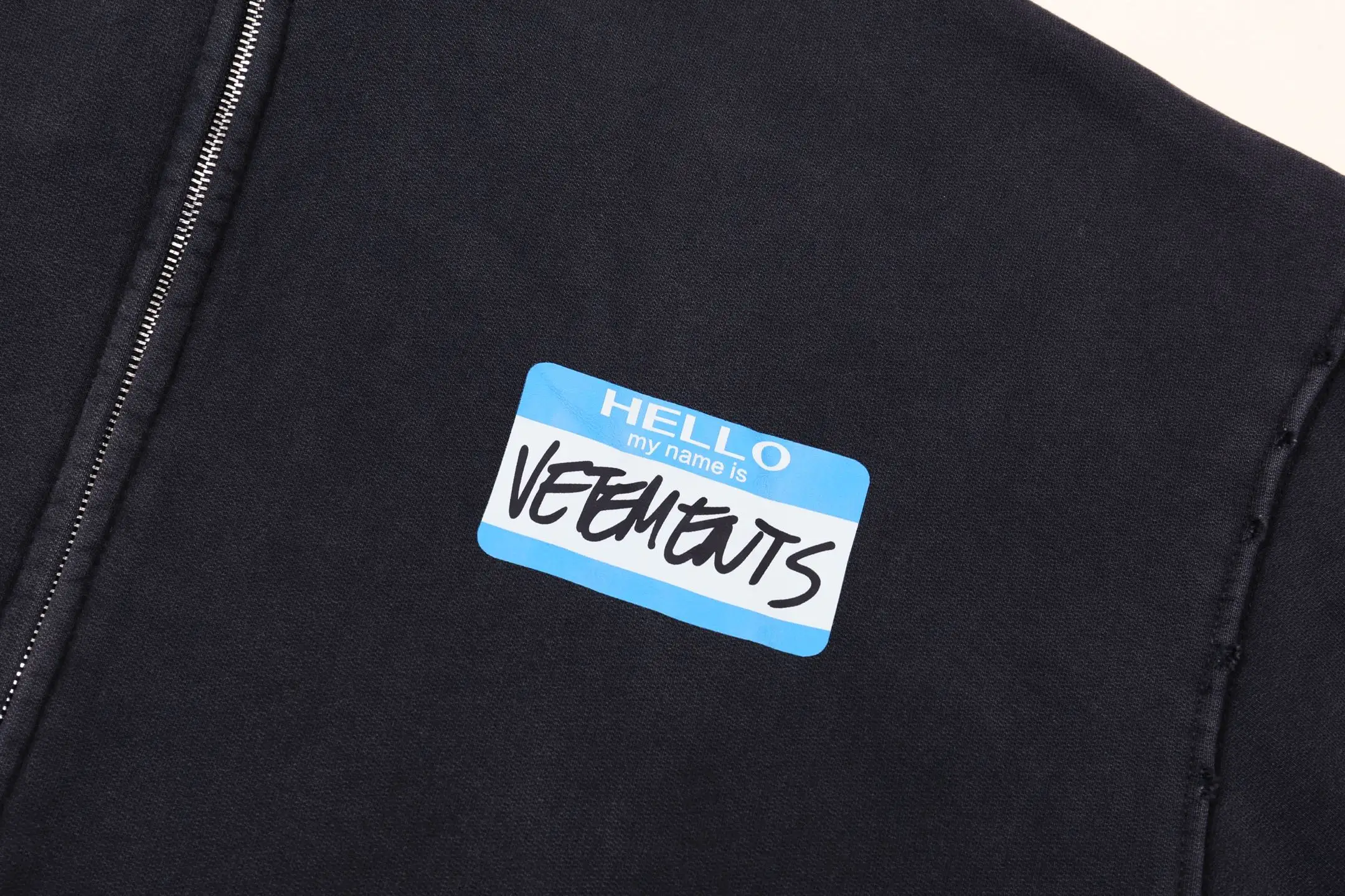 Logo-Print Distressed Cotton-Jersey Zip-Up Hoodie D28812746 — view 11