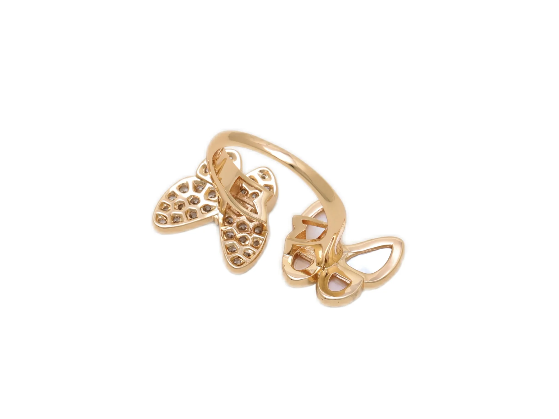 Two Butterfly Between-the-Finger Ring D15517704 — view 2