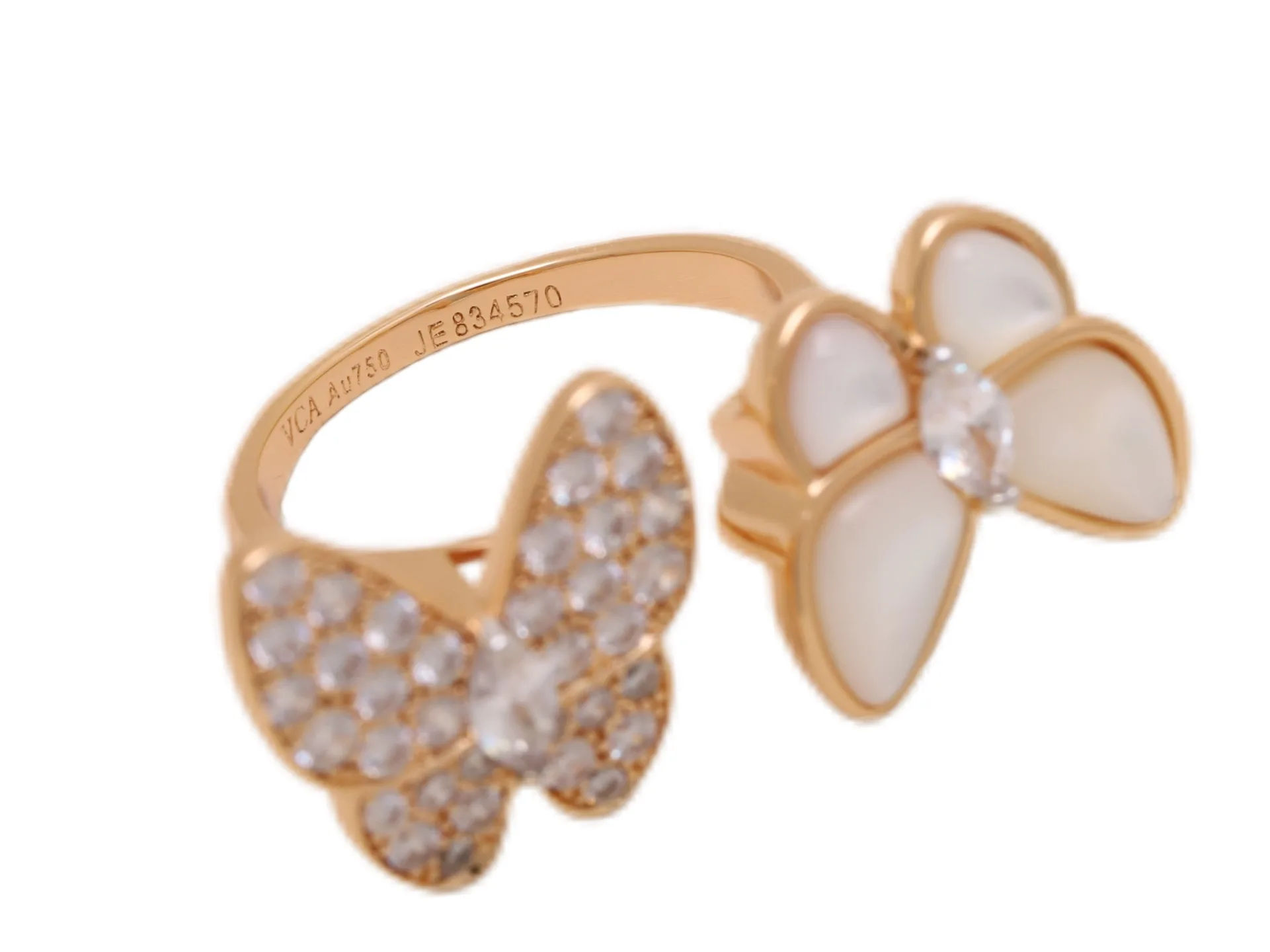 Two Butterfly Between-the-Finger Ring D15517704 — view 3