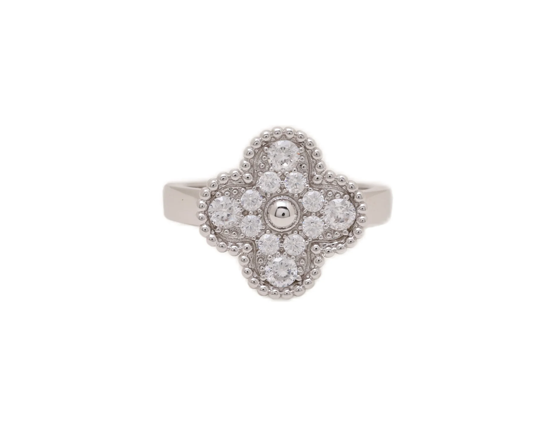 Vintage Alhambra Diamond-Set Clover Ring D15517703