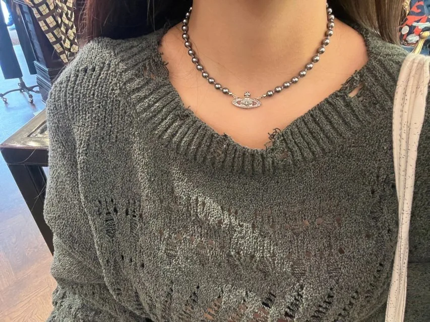 Orb Pendant Faux-Pearl Necklace D16516983 — view 9