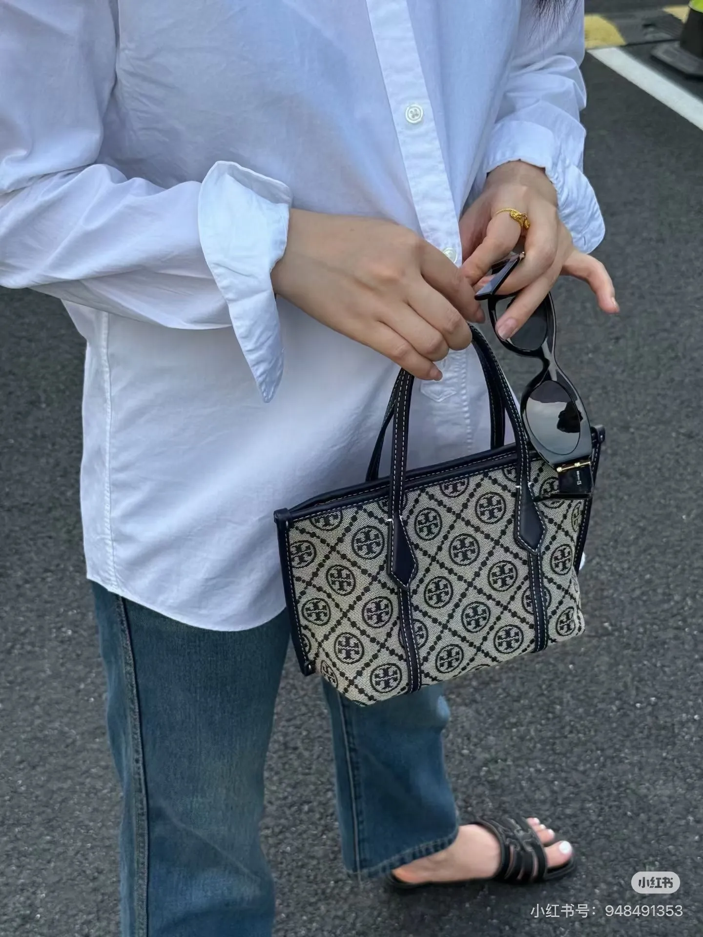 Tory Burch Monogram Mini Tote Bag D31018285 — view 6