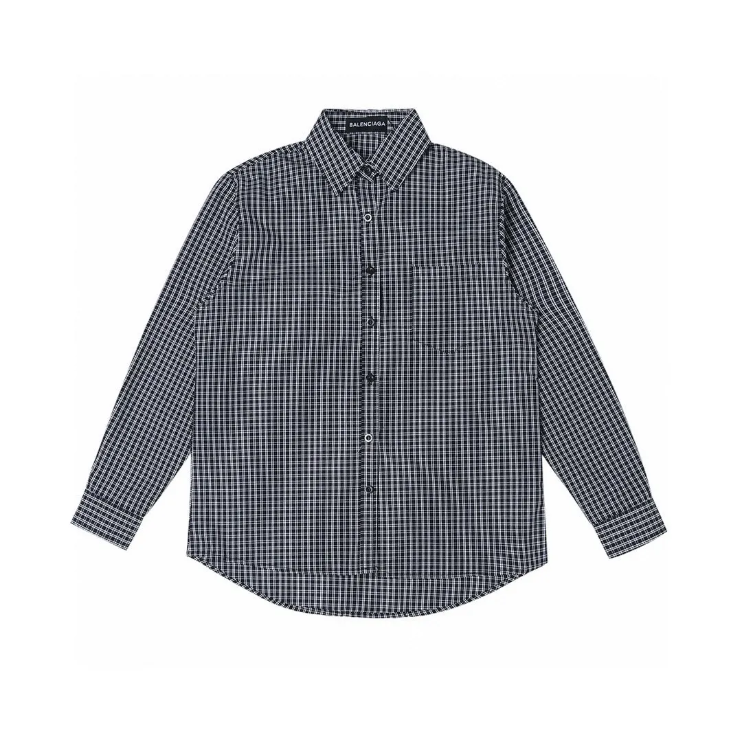 Logo-Print Checked Cotton Shirt D15520245
