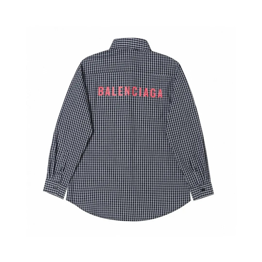 Logo-Print Checked Cotton Shirt D15520245 — view 2