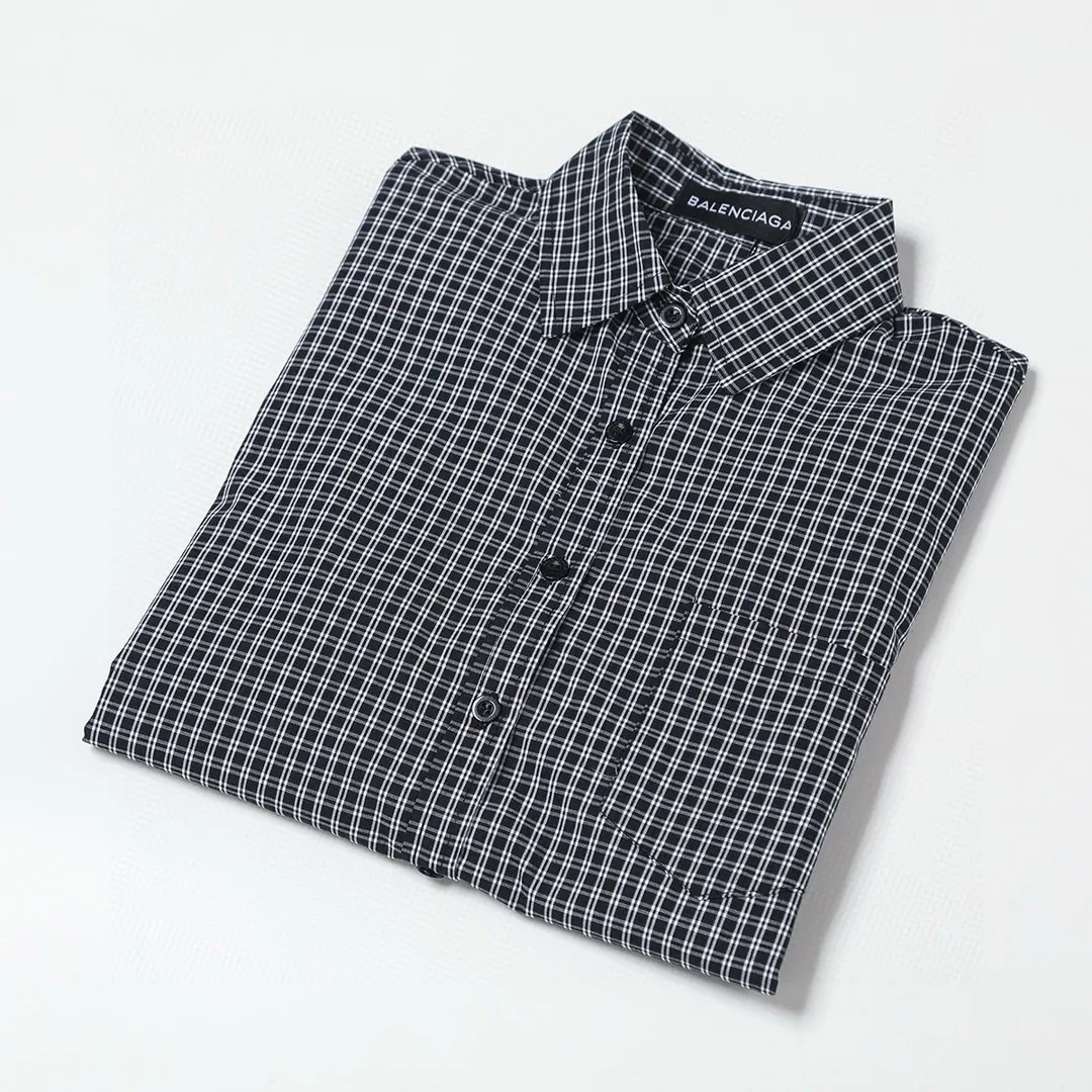 Logo-Print Checked Cotton Shirt D15520245 — view 3