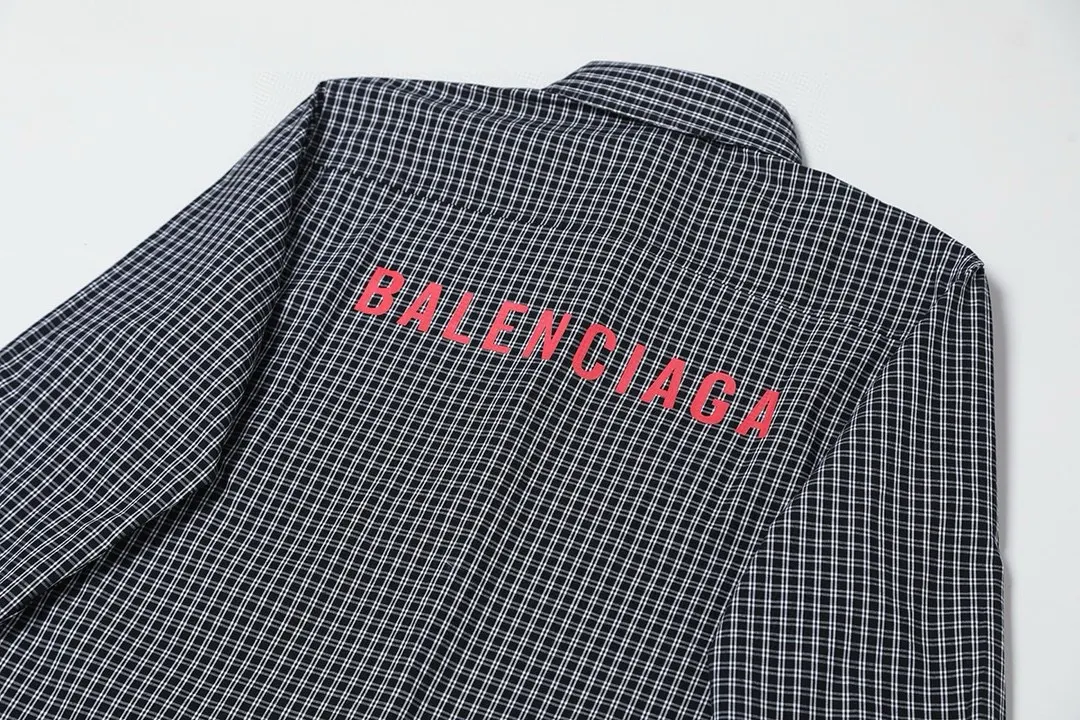 Logo-Print Checked Cotton Shirt D15520245 — view 4