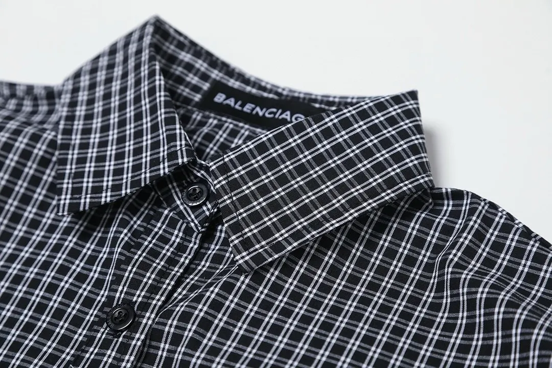 Logo-Print Checked Cotton Shirt D15520245 — view 5