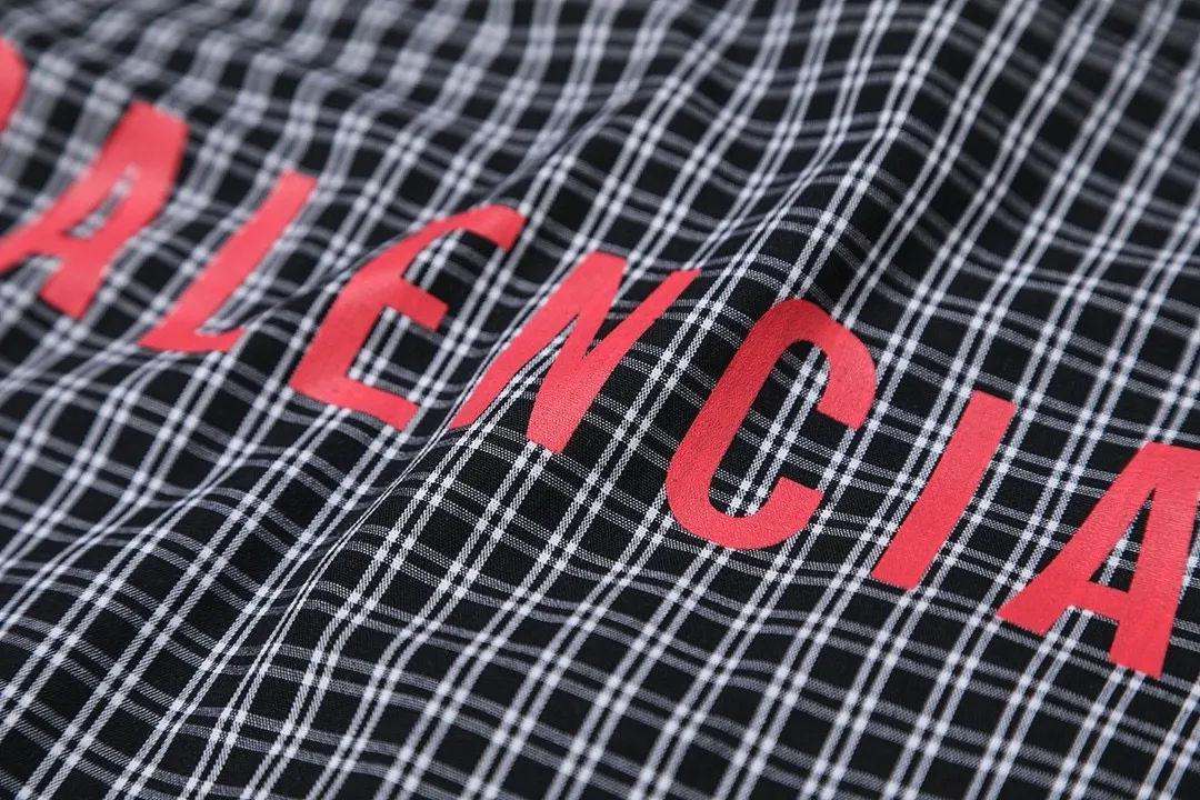 Logo-Print Checked Cotton Shirt D15520245 — view 6