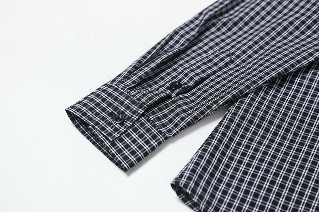 Logo-Print Checked Cotton Shirt D15520245 — view 8