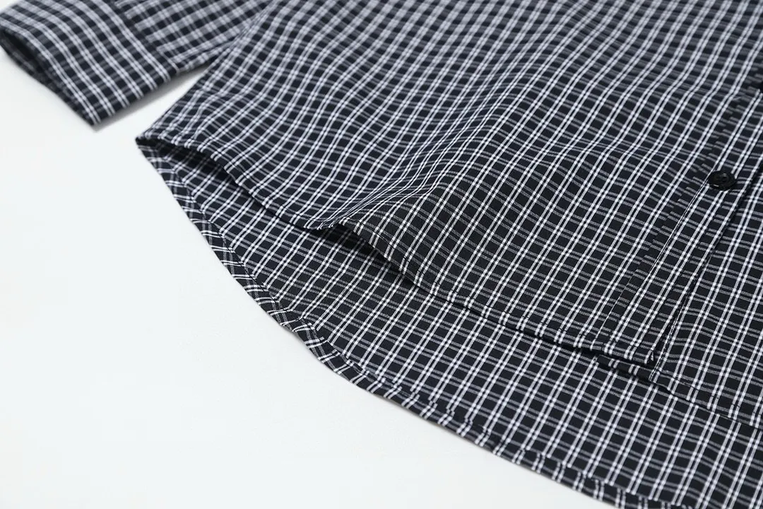 Logo-Print Checked Cotton Shirt D15520245 — view 9