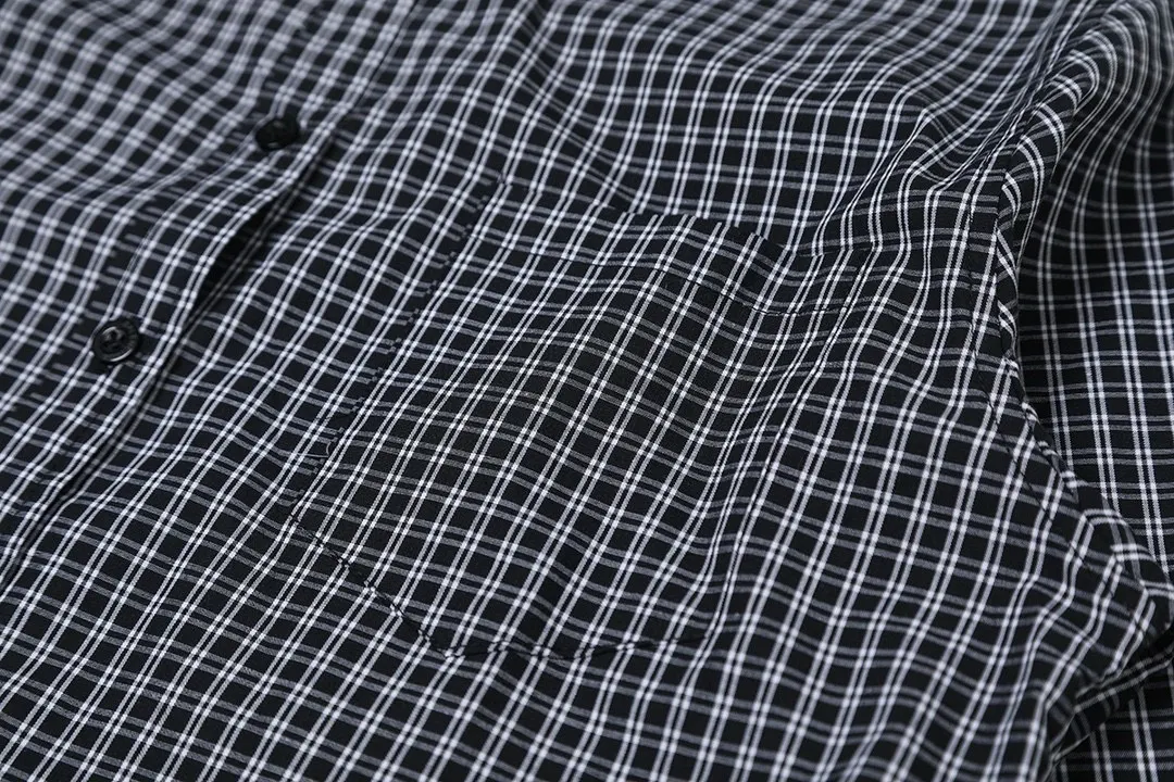 Logo-Print Checked Cotton Shirt D15520245 — view 10