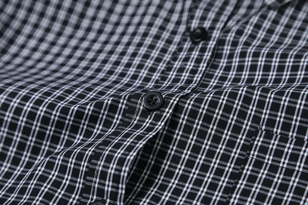 Logo-Print Checked Cotton Shirt D15520245 — view 11