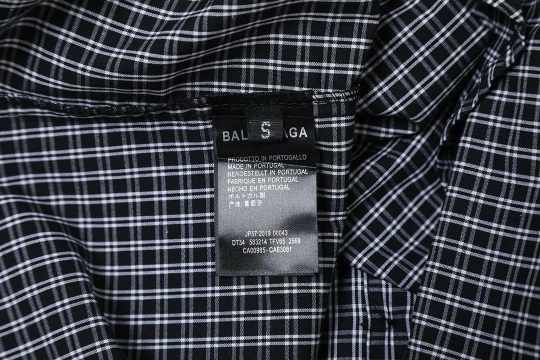 Logo-Print Checked Cotton Shirt D15520245 — view 12