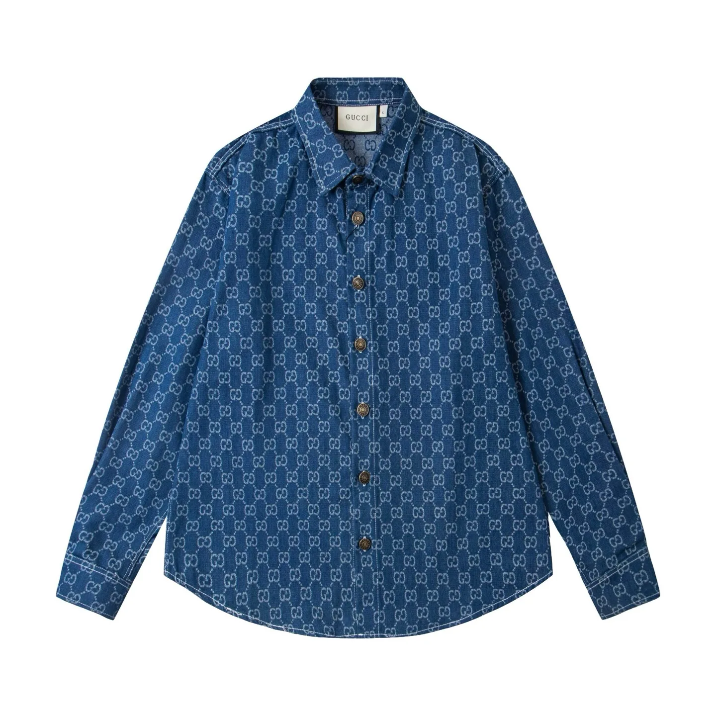 GG Monogram Jacquard Denim Shirt D15521714