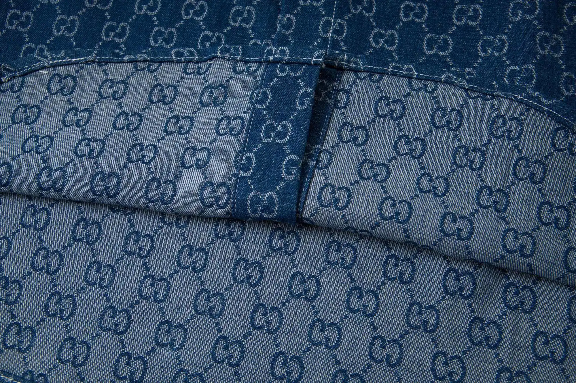 GG Monogram Jacquard Denim Shirt D15521714 — view 7