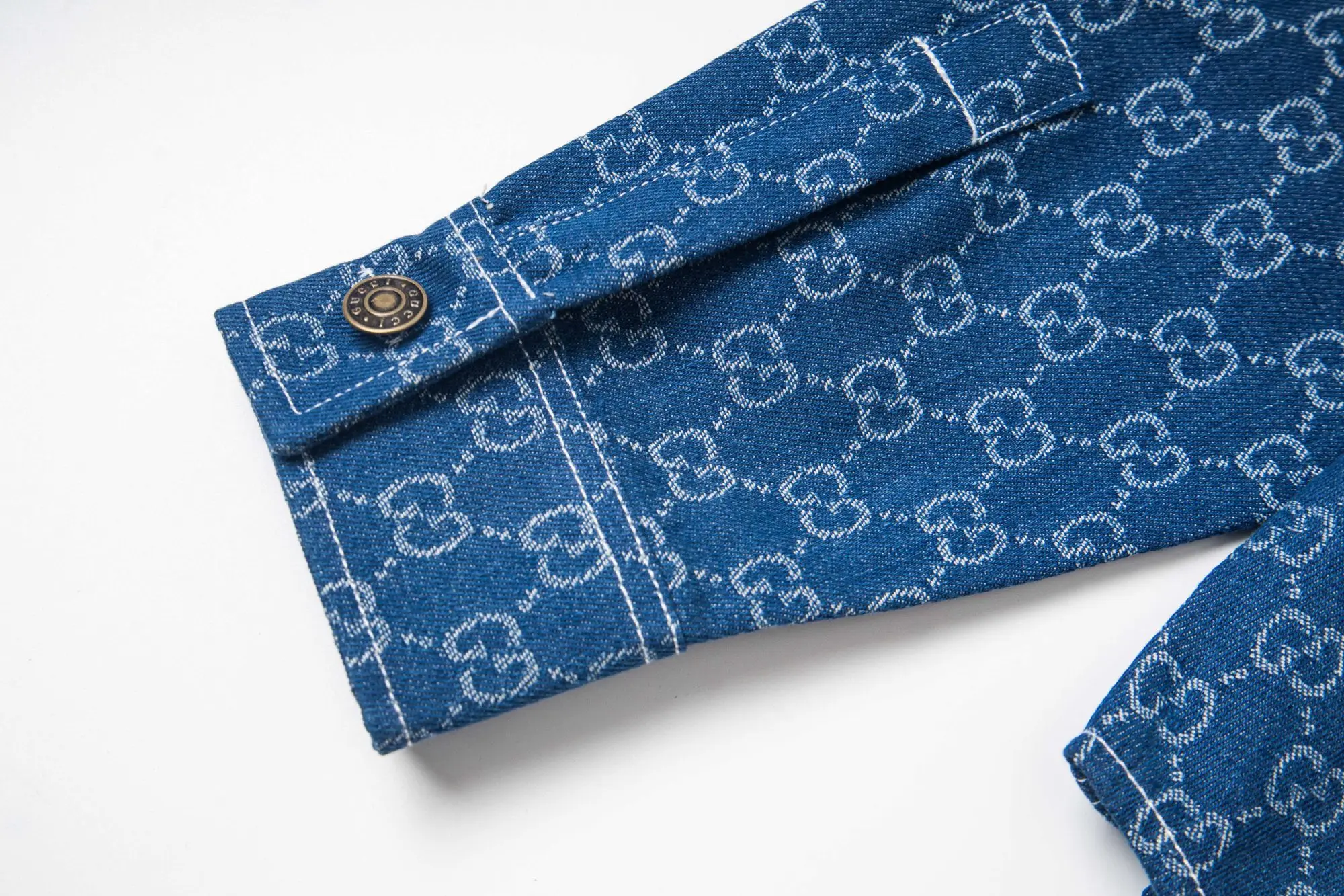 GG Monogram Jacquard Denim Shirt D15521714 — view 8