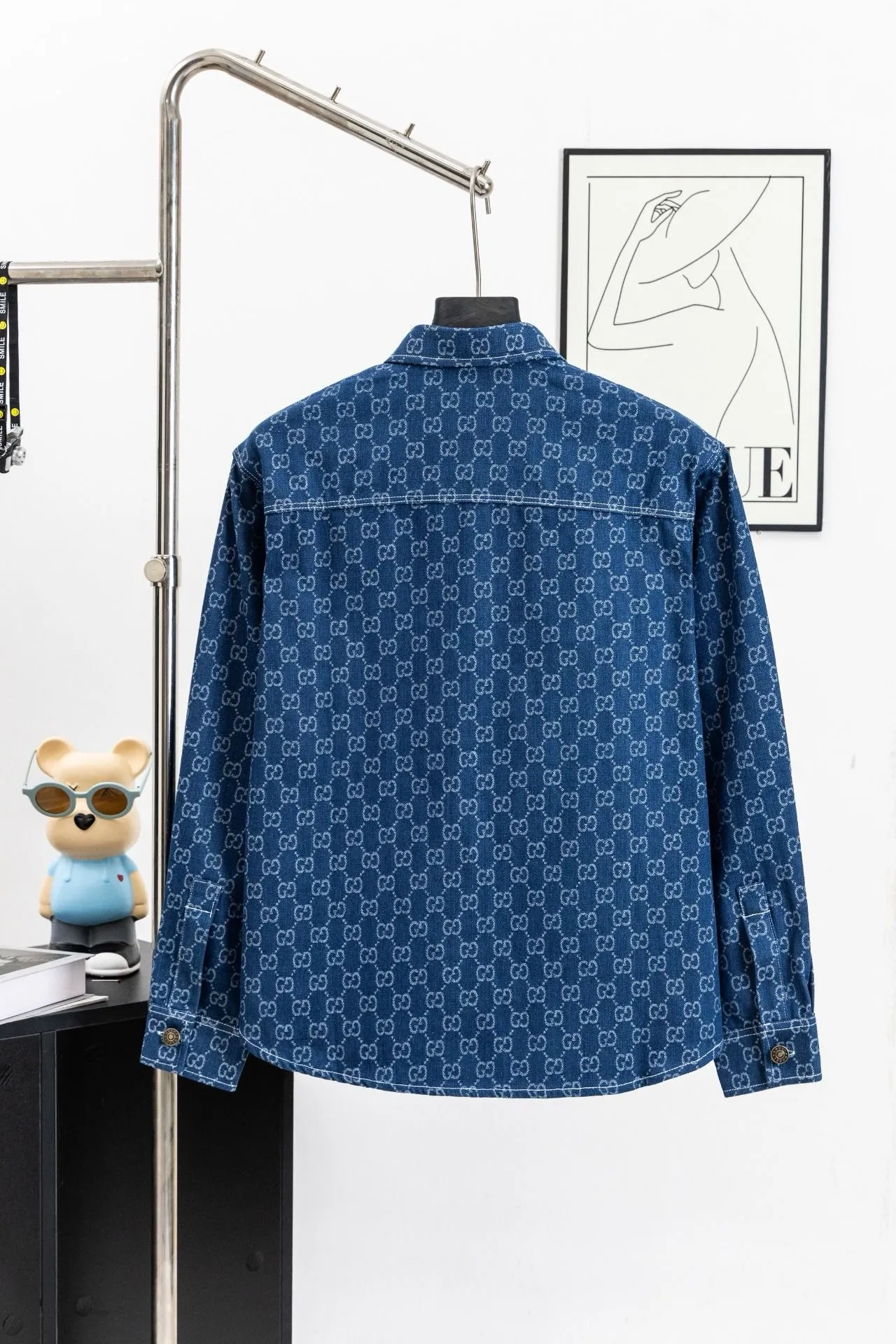 GG Monogram Jacquard Denim Shirt D15521713 — view 2