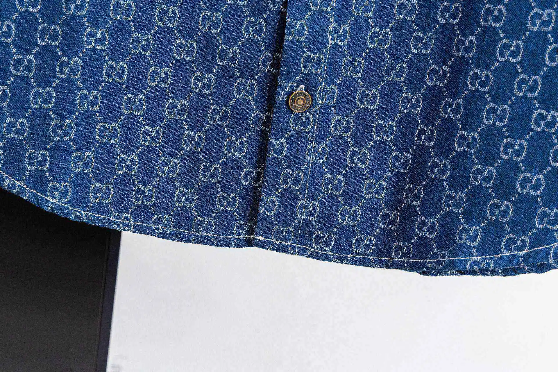 GG Monogram Jacquard Denim Shirt D15521713 — view 7