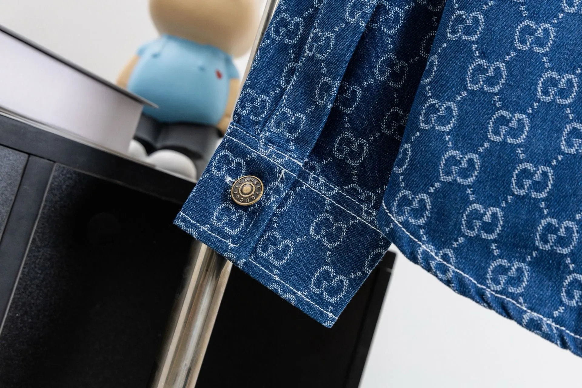 GG Monogram Jacquard Denim Shirt D15521713 — view 9