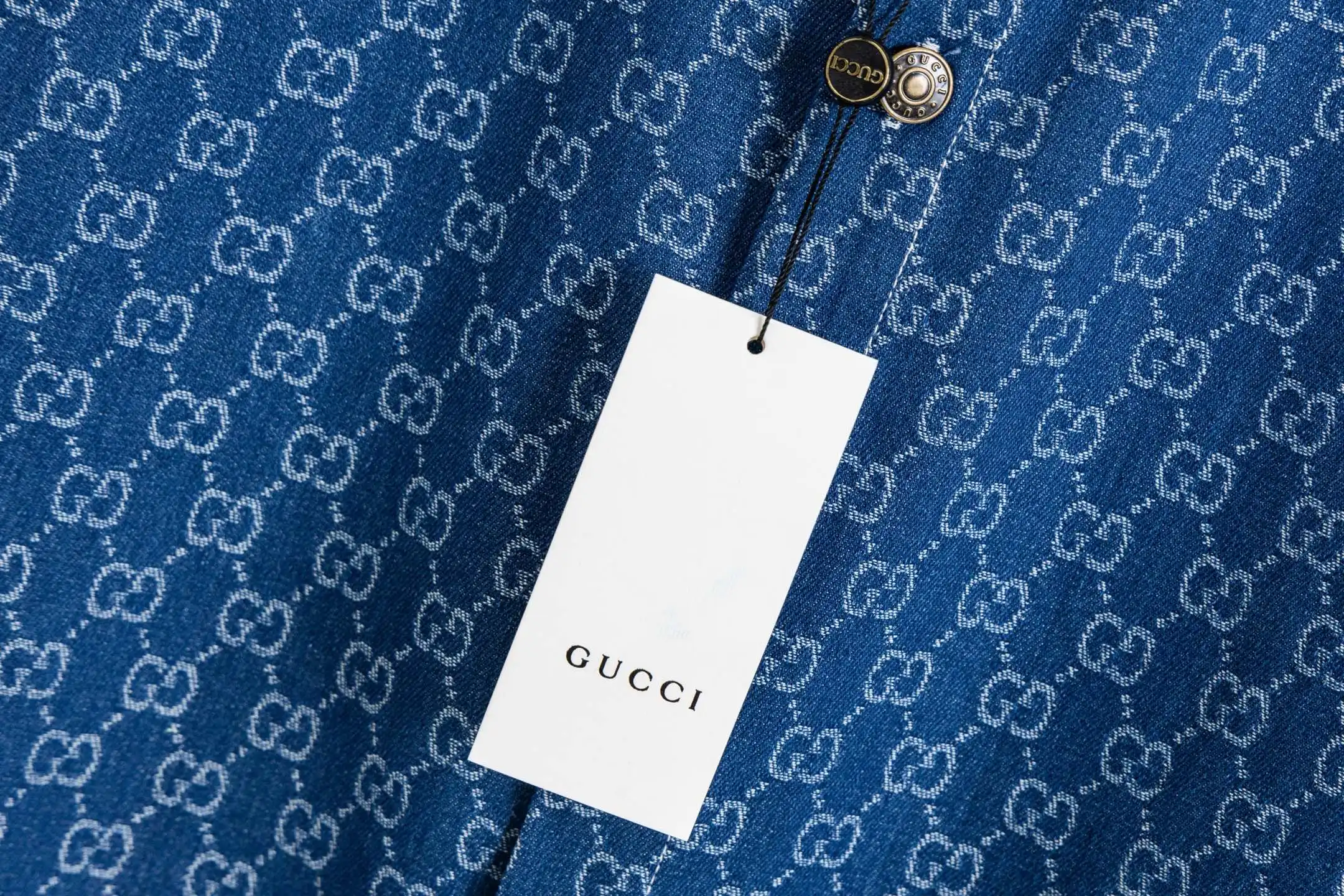 GG Monogram Jacquard Denim Shirt D15521713 — view 10