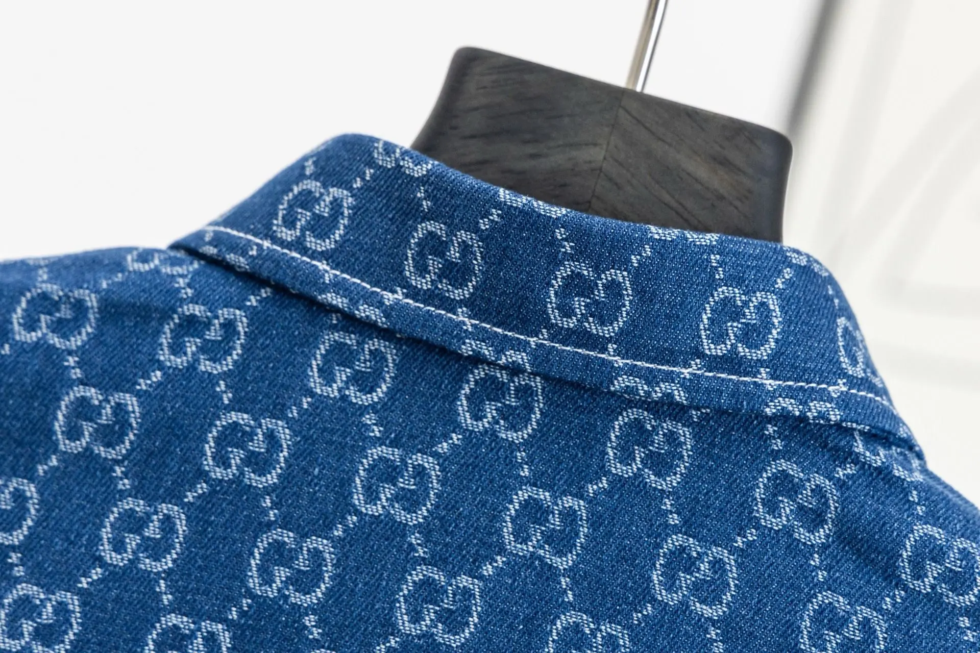 GG Monogram Jacquard Denim Shirt D15521713 — view 12