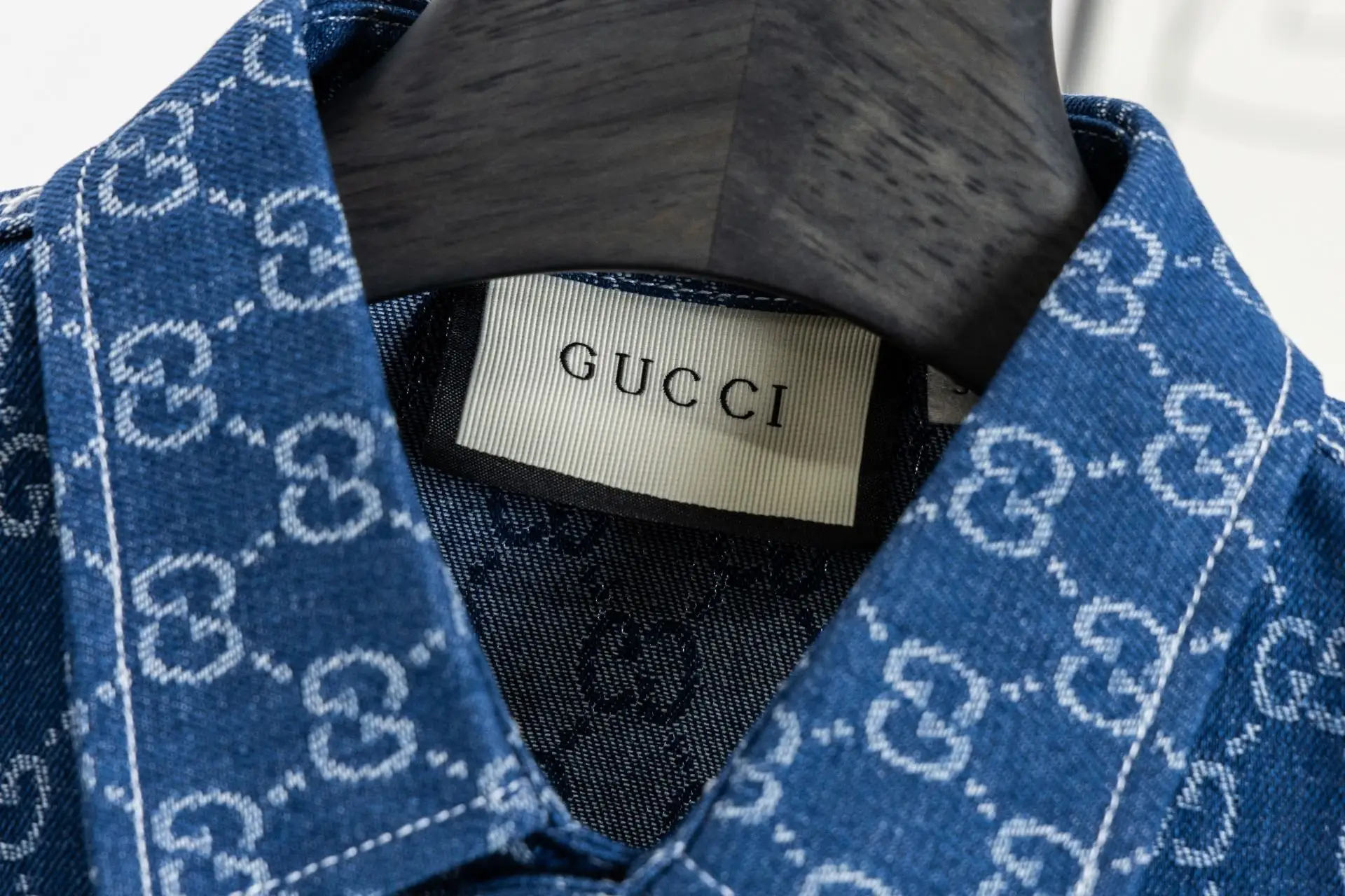 GG Monogram Jacquard Denim Shirt D15521713 — view 13