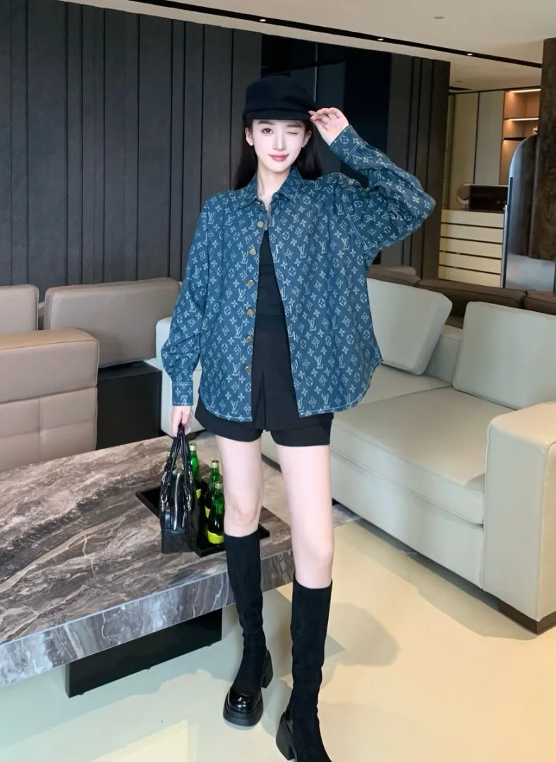 Monogram Jacquard Washed Denim Shirt D15521706 — view 6
