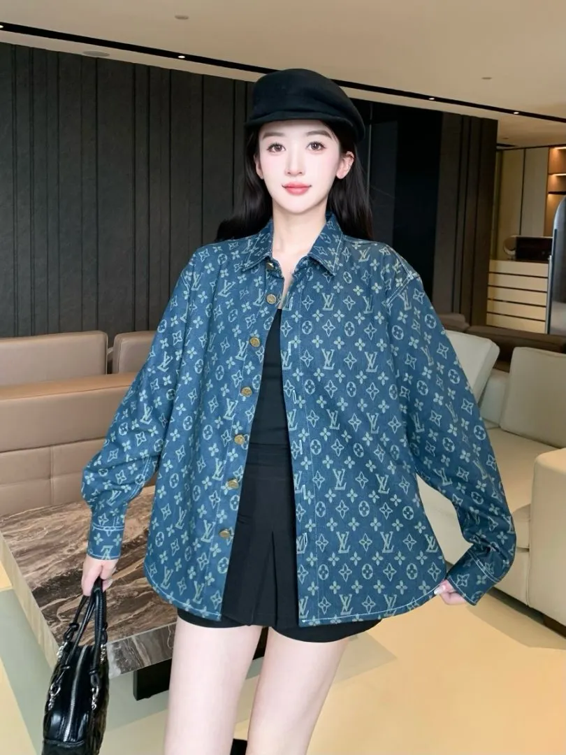 Monogram Jacquard Washed Denim Shirt D15521706 — view 11
