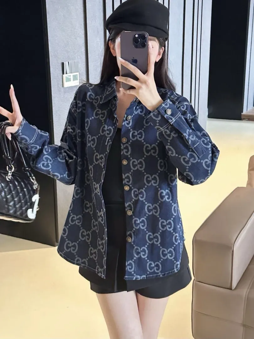 GG Monogram Jacquard Denim Shirt D15521709