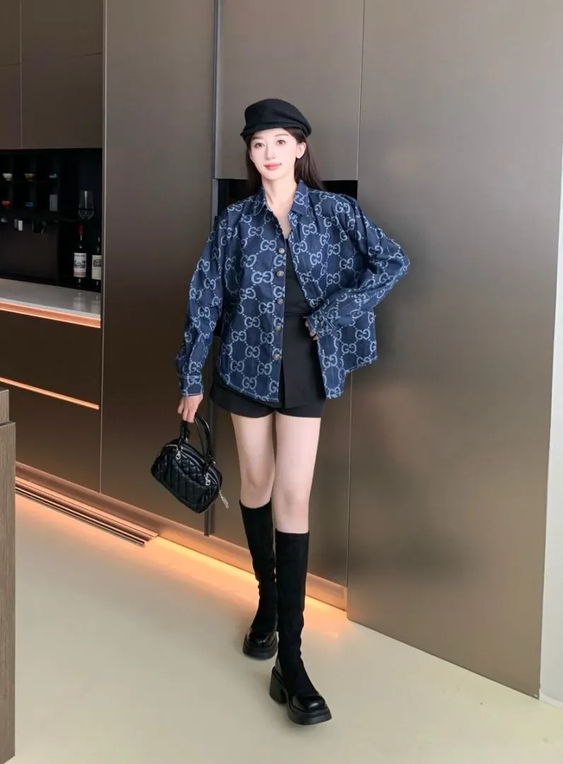 GG Monogram Jacquard Denim Shirt D15521709 — view 4
