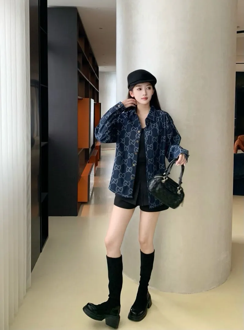 GG Monogram Jacquard Denim Shirt D15521709 — view 5