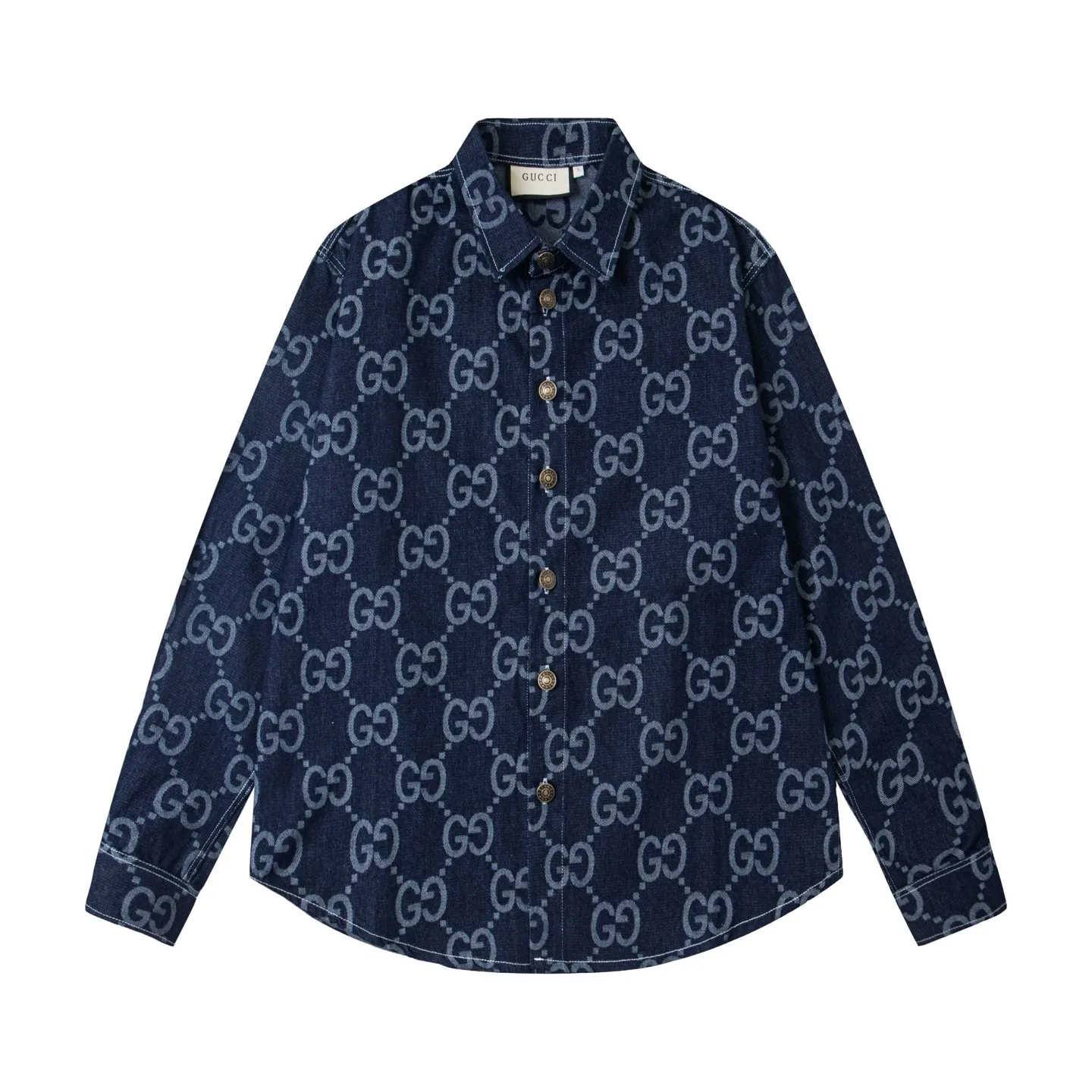 GG Monogram Jacquard Denim Shirt D15521711