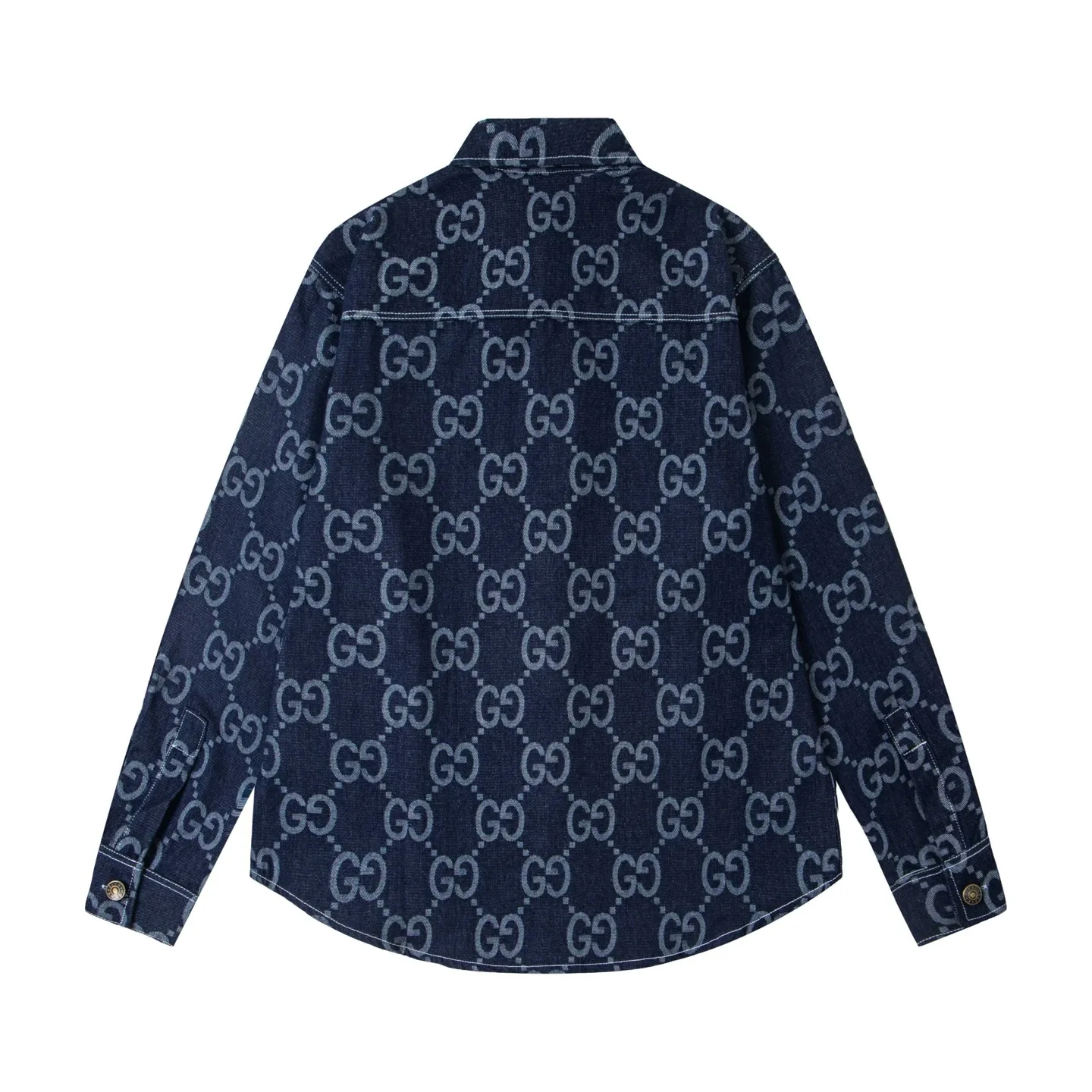 GG Monogram Jacquard Denim Shirt D15521711 — view 2