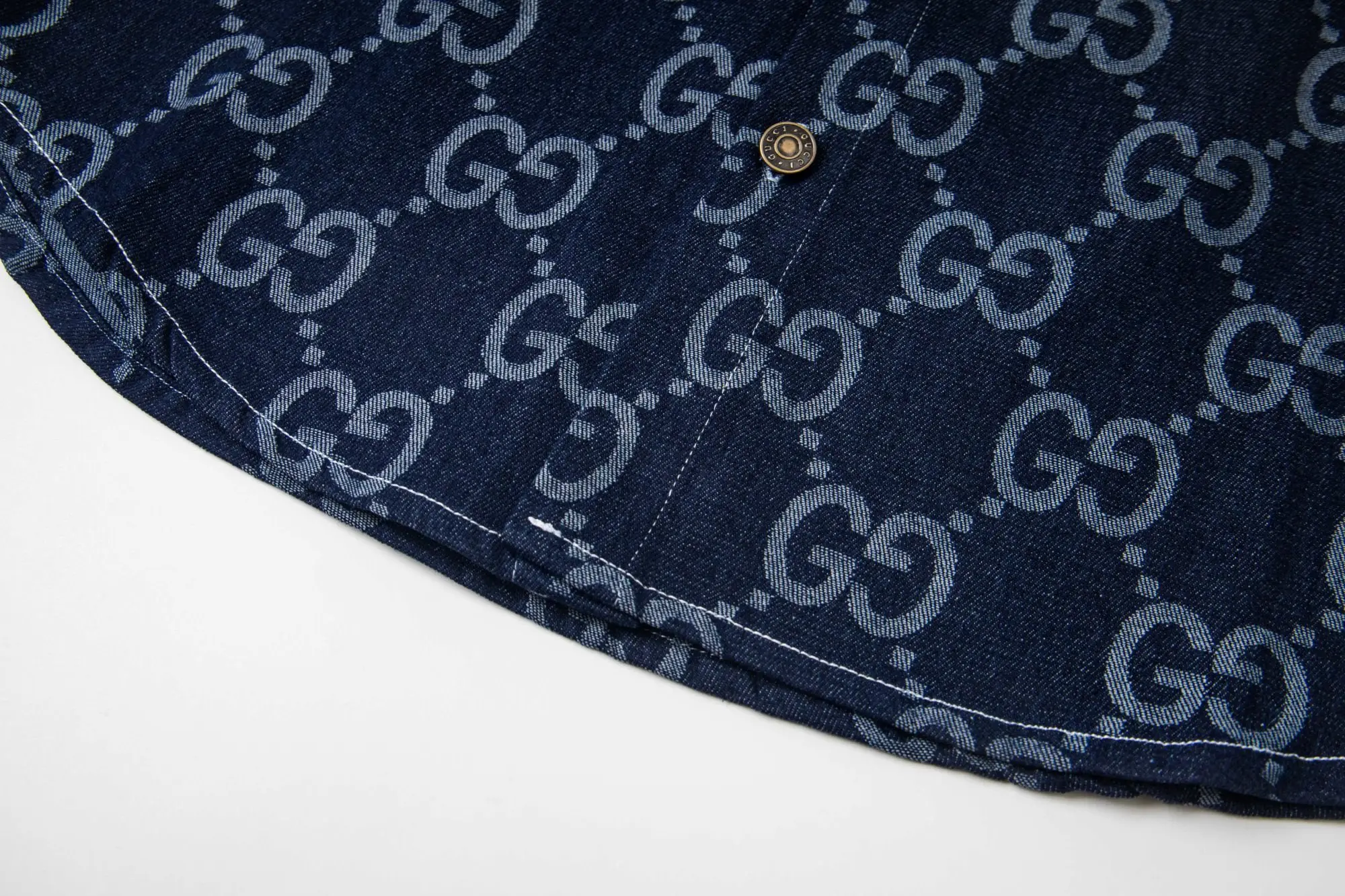 GG Monogram Jacquard Denim Shirt D15521711 — view 6