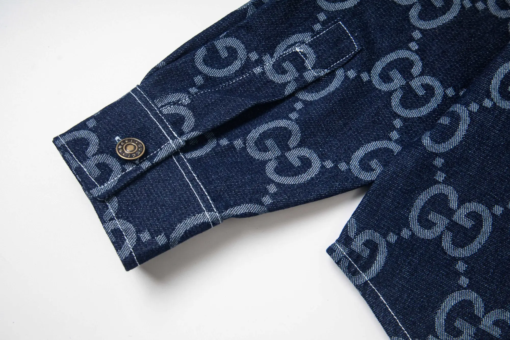 GG Monogram Jacquard Denim Shirt D15521711 — view 8