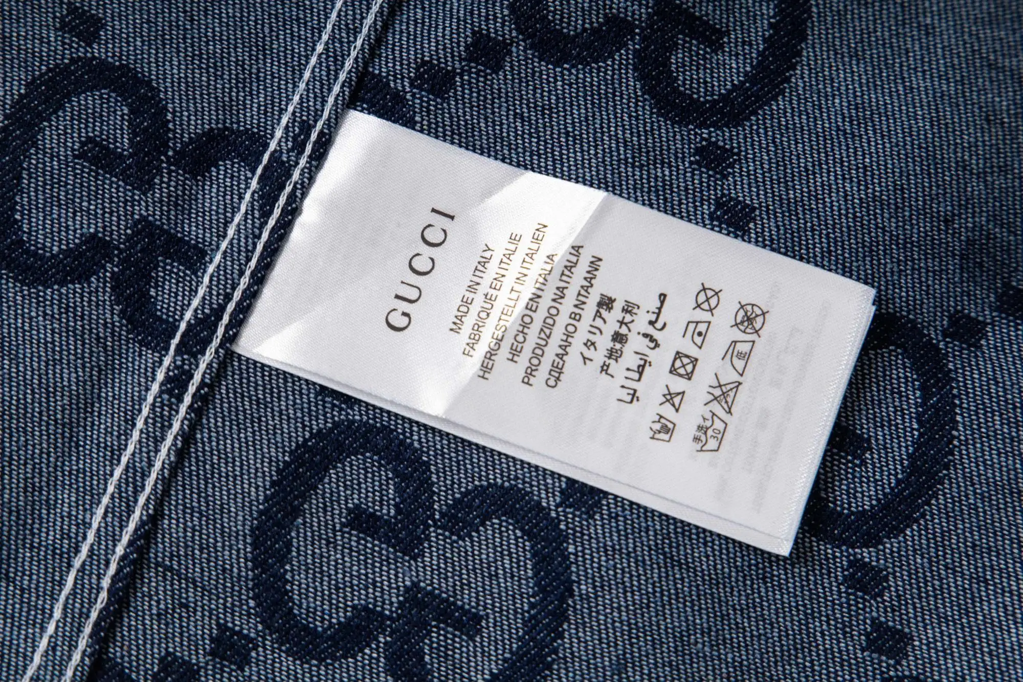 GG Monogram Jacquard Denim Shirt D15521711 — view 9