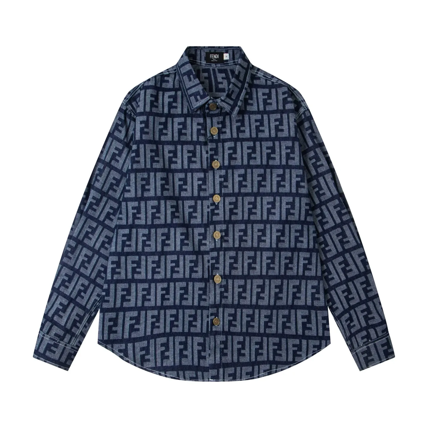 FF Monogram Jacquard Denim Shirt D15521716