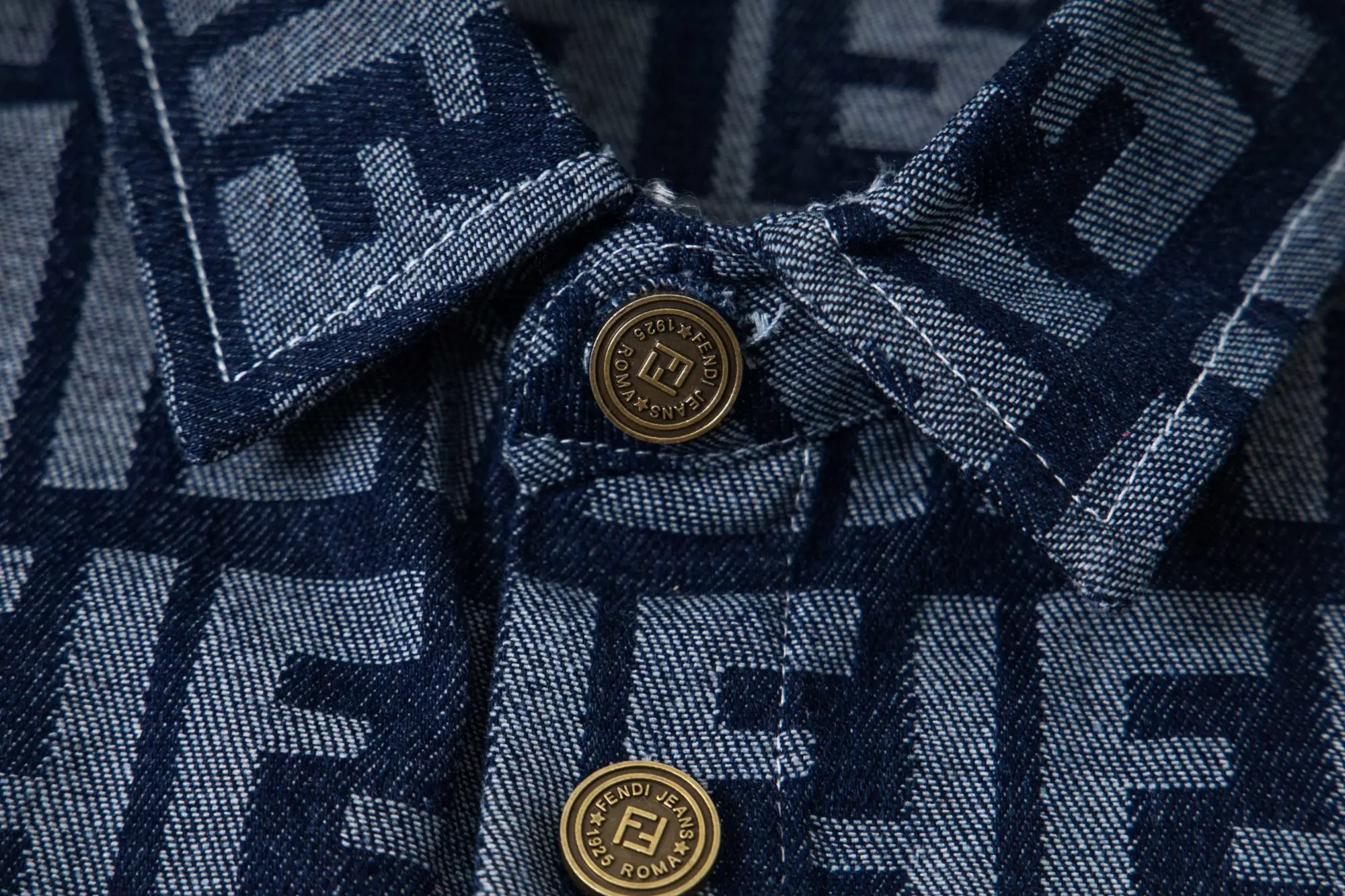 FF Monogram Jacquard Denim Shirt D15521716 — view 4