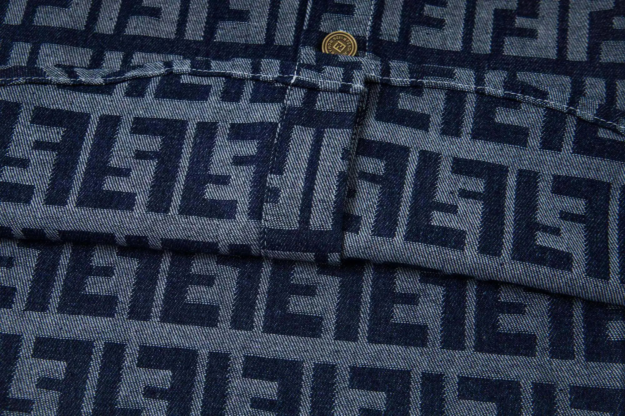 FF Monogram Jacquard Denim Shirt D15521716 — view 7