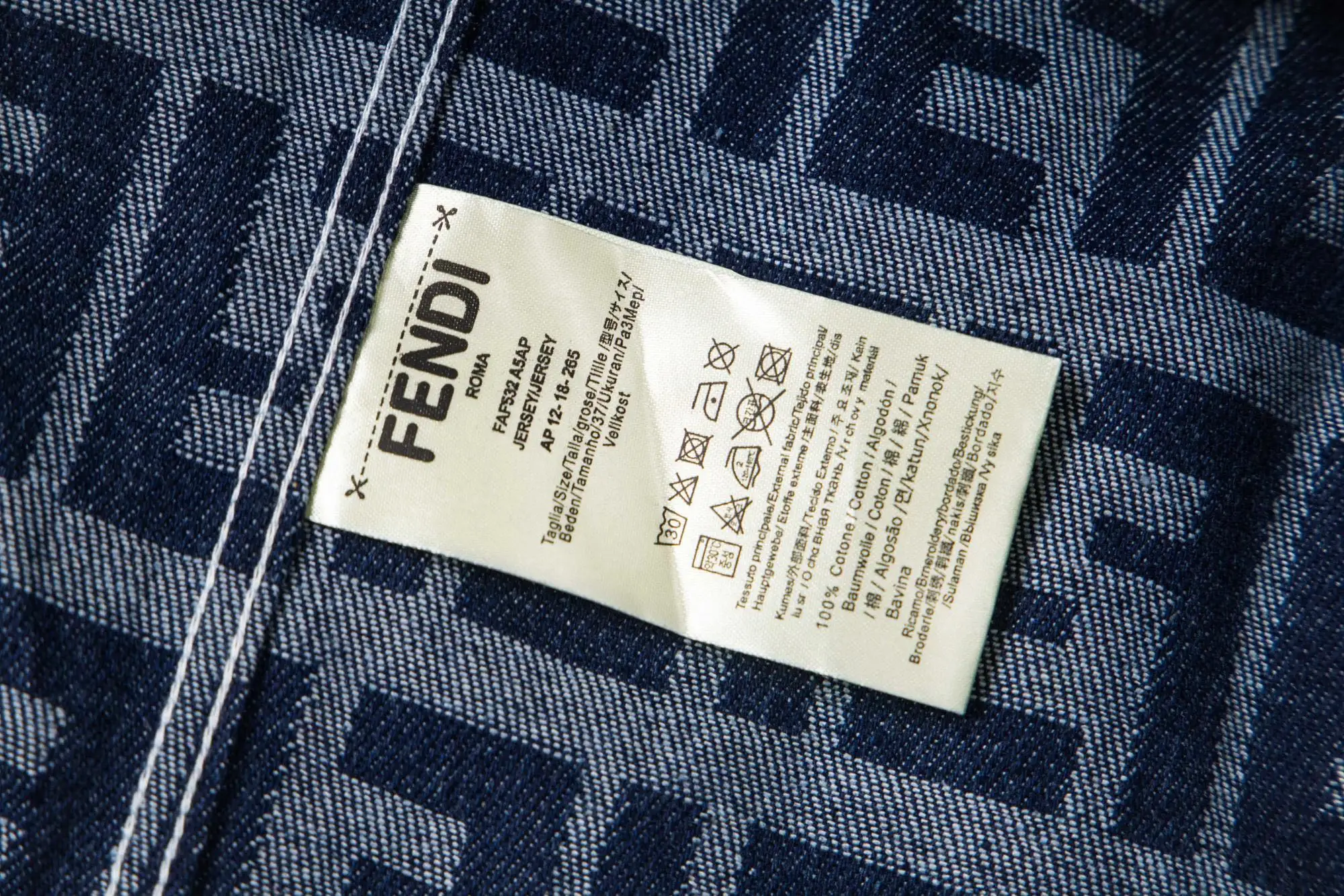 FF Monogram Jacquard Denim Shirt D15521716 — view 8