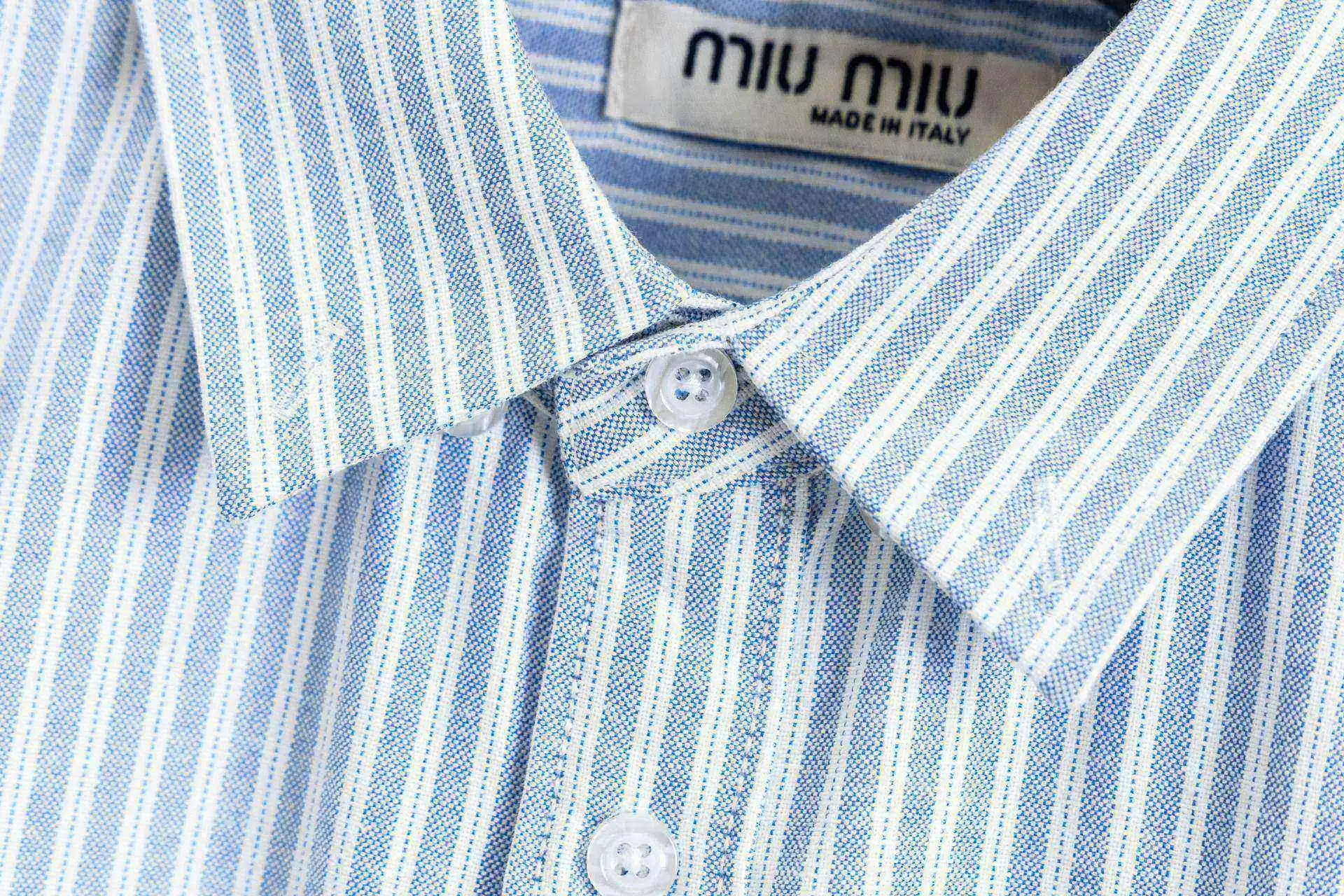 Logo-Embroidered Striped Cotton Shirt D15521724 — view 7