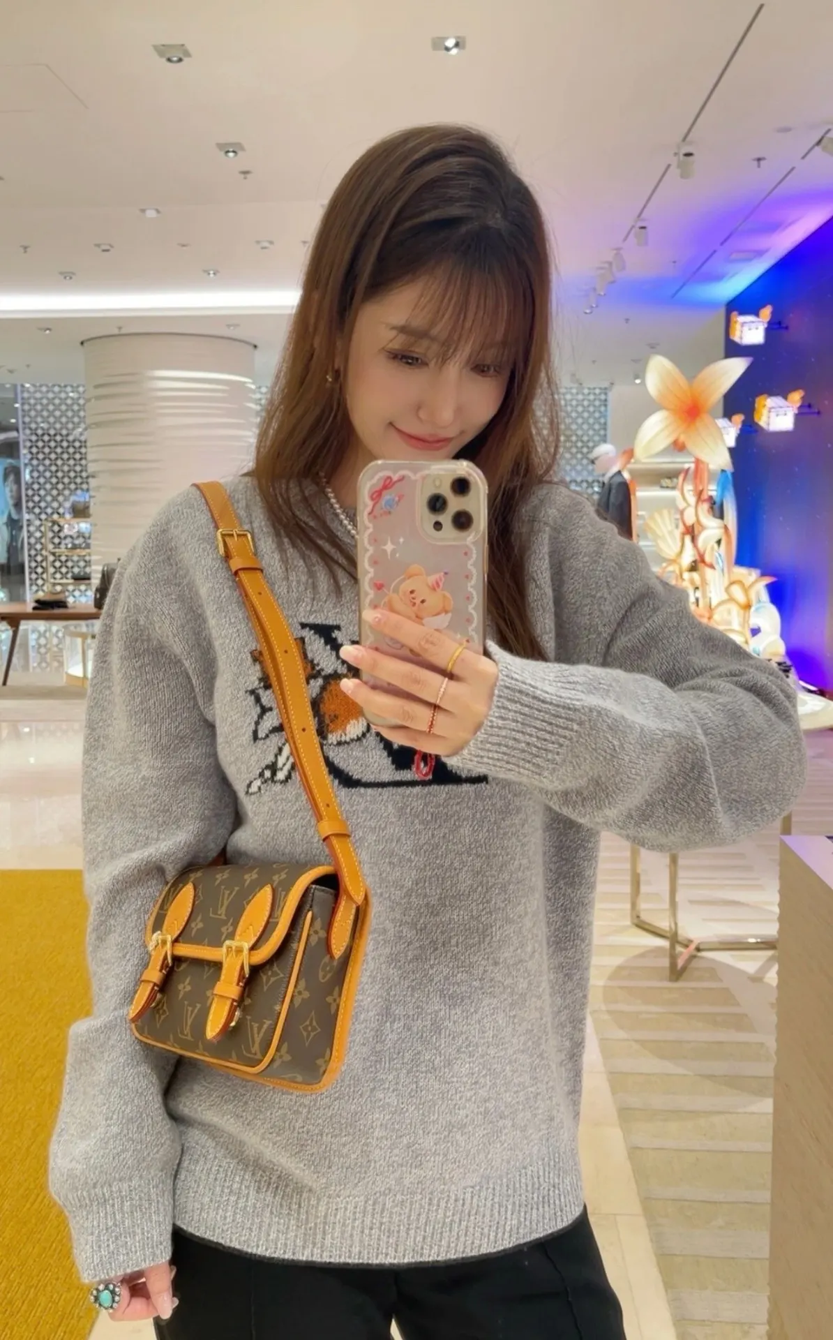 Fox Intarsia Crew-Neck Knit Sweater D16520240